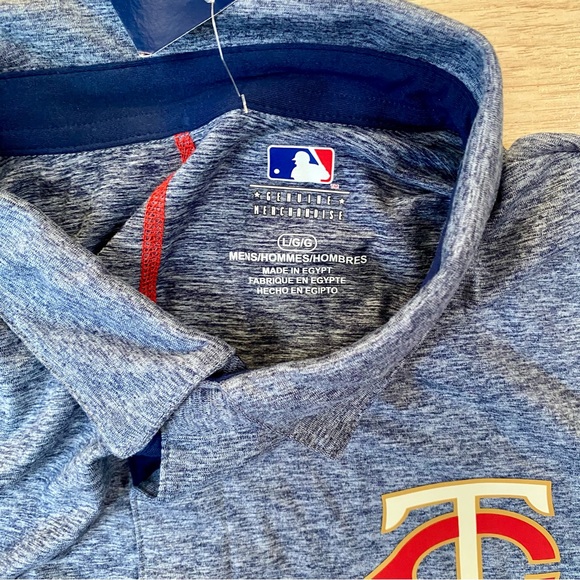 Minnesota Twins Polo Men’s Large Grayish Blue MLB Baseball Short Sleeve Shirt - Picture 10 of 10